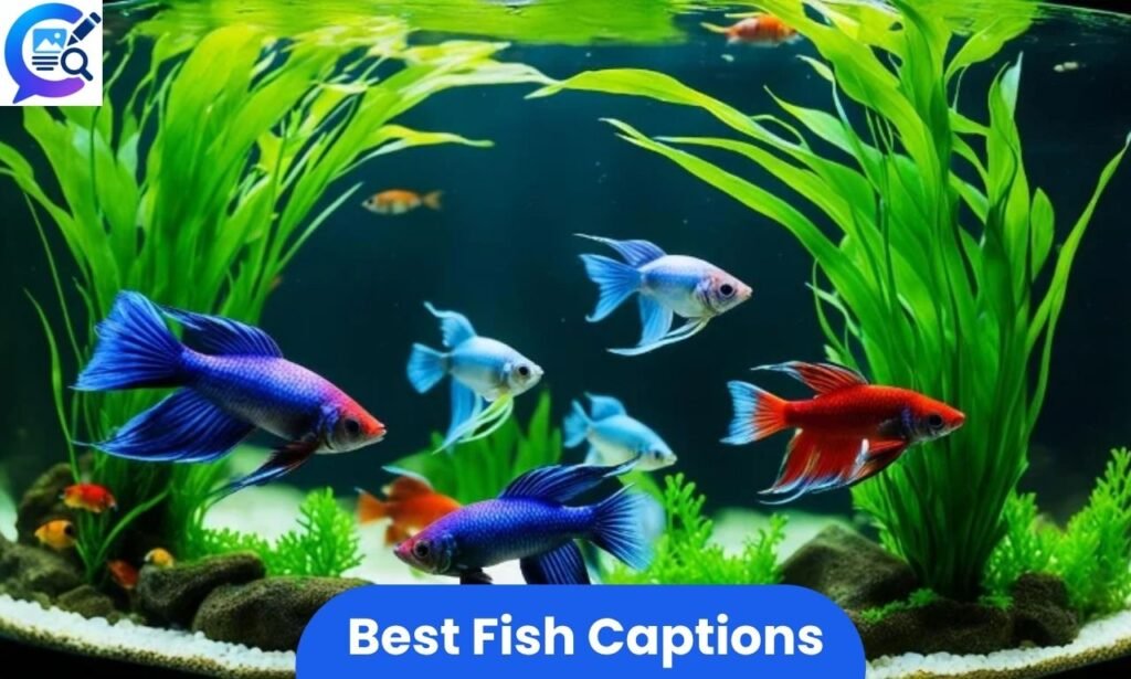 Colorful fish swimming underwater in clear blue water