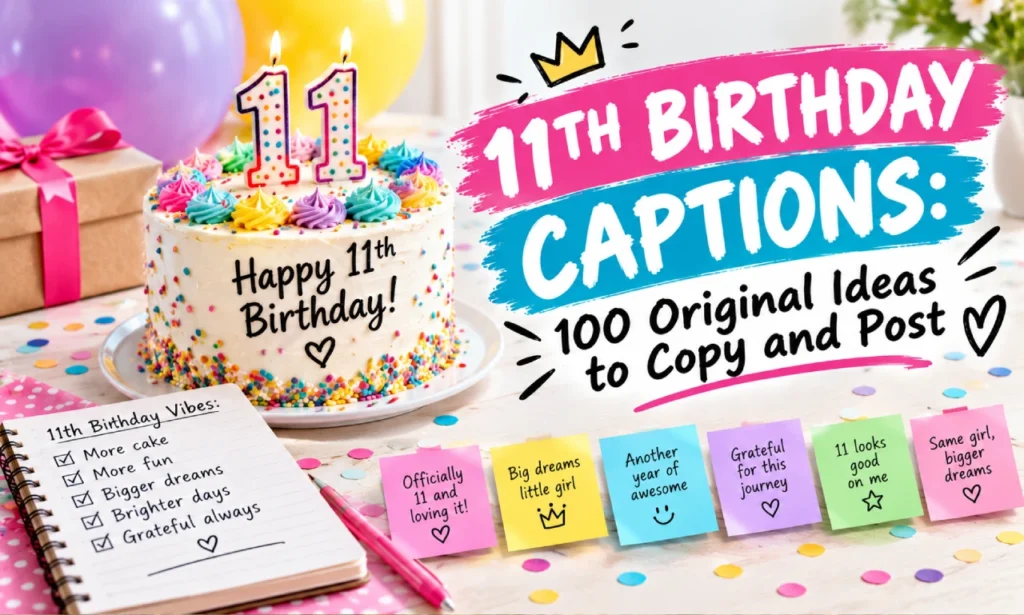 11th birthday captions