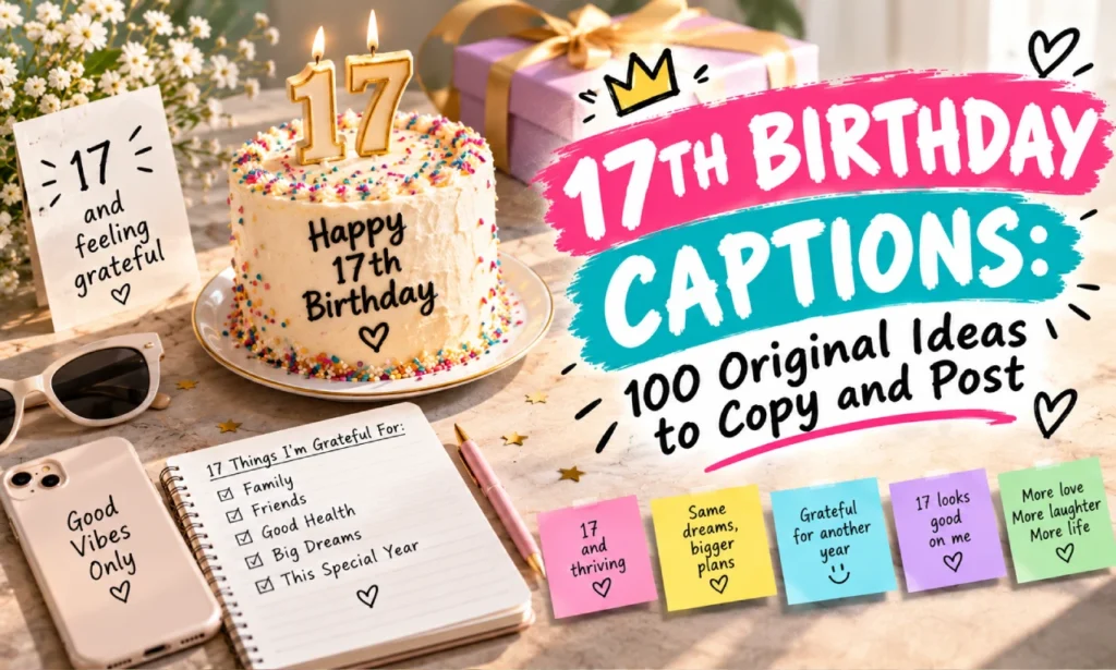 17th birthday captions