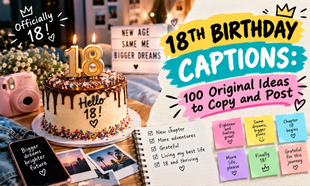 18th birthday captions