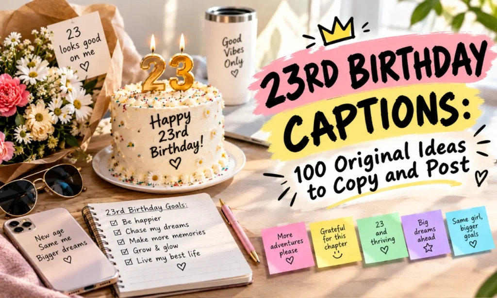 23rd birthday captions