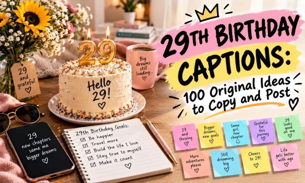 29th birthday captions