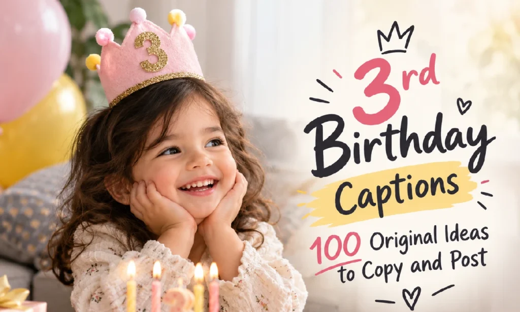 3rd birthday captions