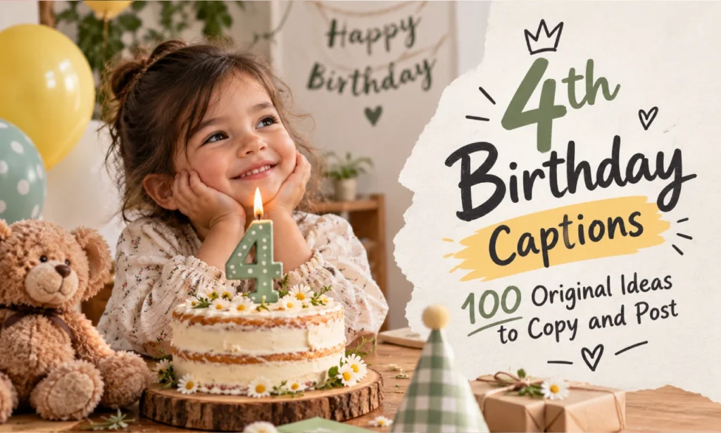 4th birthday captions