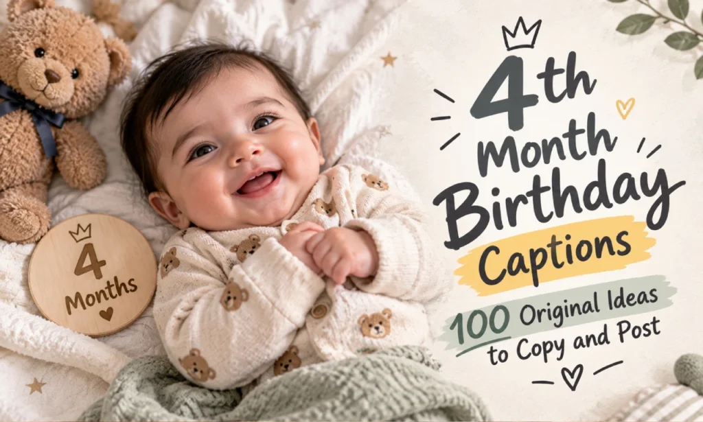 4th month birthday captions