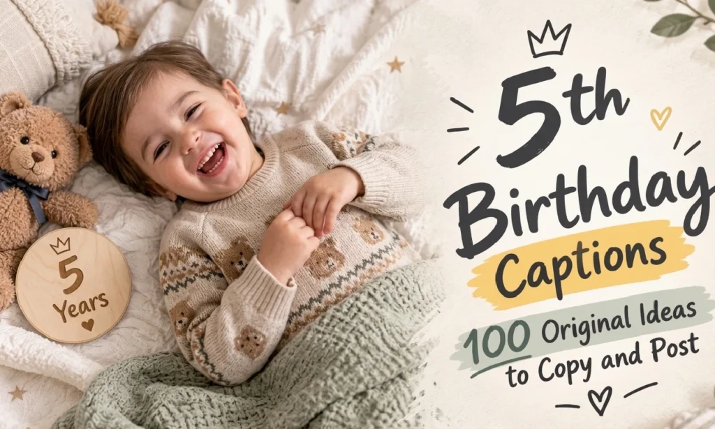 5th birthday captions
