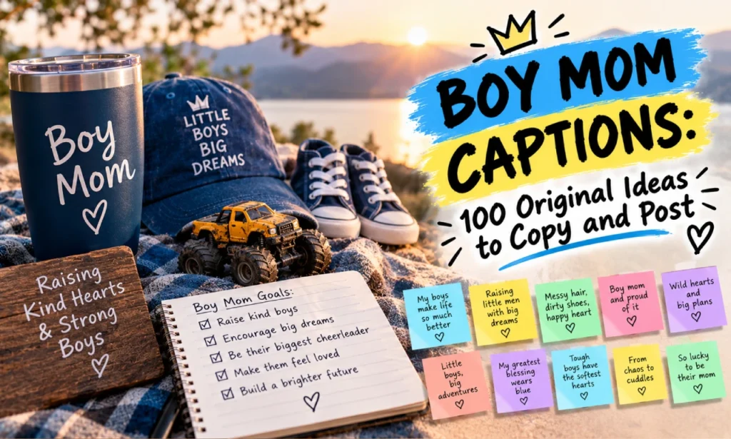 boy mom captions