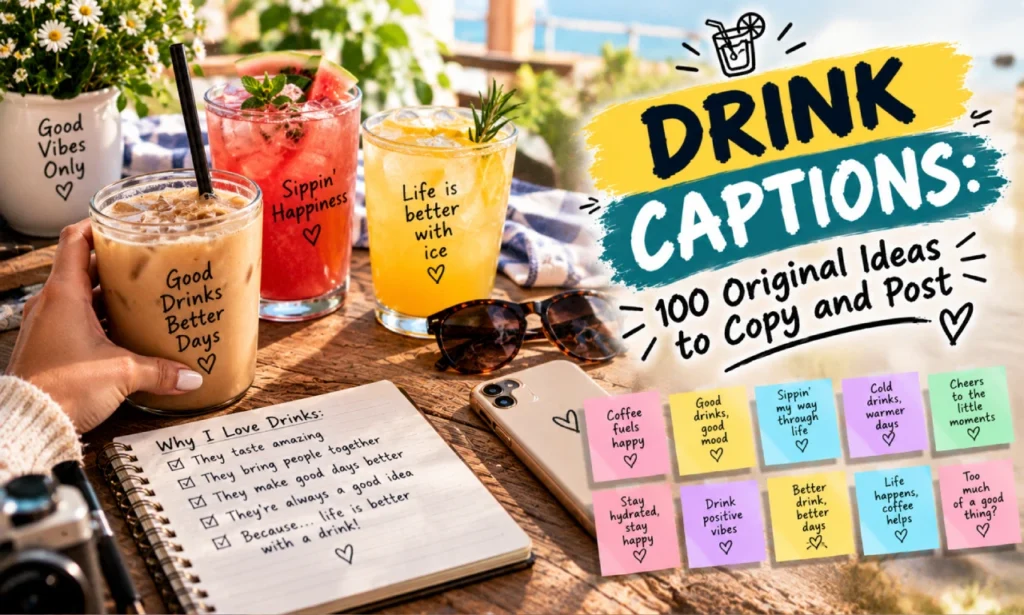 drink captions