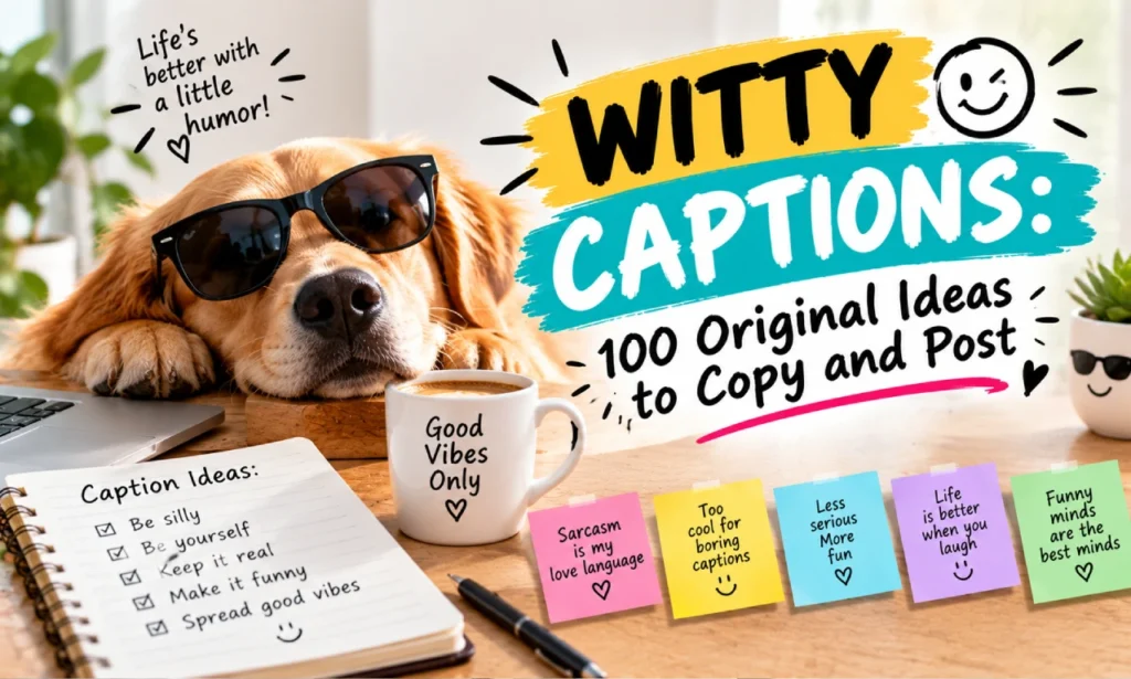 witty captions